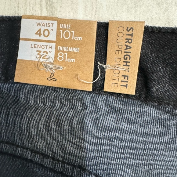 PrAna Men's Black Straight Fit Jeans 40W x 32L Five-Pocket Zip Fly Cotton Blend - Picture 6 of 9